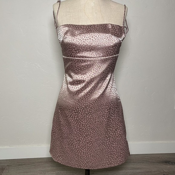 Lucy In The Sky Women's Dress Mini Animal Print Homecoming‎ Semi Formal S Pink - Picture 1 of 7